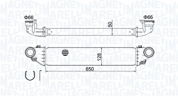 MAGNETI MARELLI Töltőlevegő hűtő MST428_MM