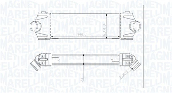 MAGNETI MARELLI Töltőlevegő hűtő MST432_MM