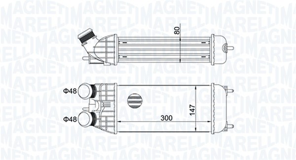 MAGNETI MARELLI Töltőlevegő hűtő MST447_MM