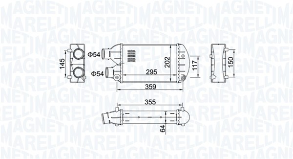 MAGNETI MARELLI Töltőlevegő hűtő MST451_MM