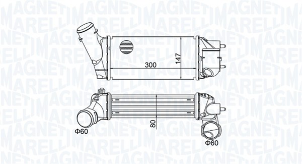 MAGNETI MARELLI Töltőlevegő hűtő MST468_MM