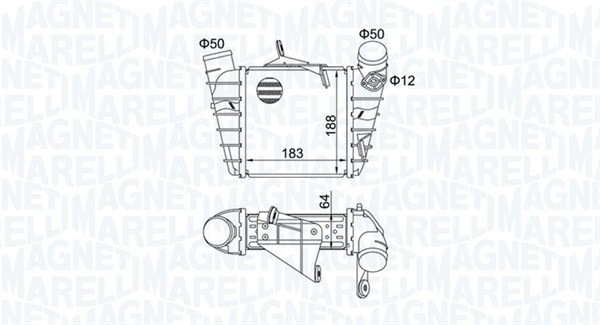 MAGNETI MARELLI Töltőlevegő hűtő MST475_MM