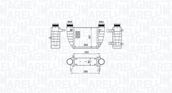 MAGNETI MARELLI Töltőlevegő hűtő MST485_MM