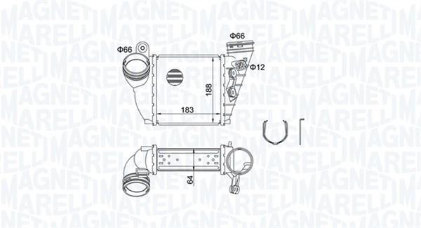 MAGNETI MARELLI Töltőlevegő hűtő MST487_MM