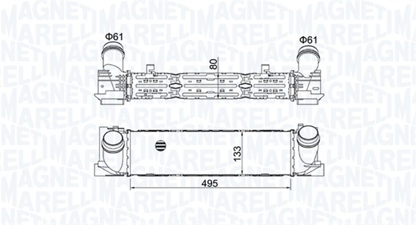 MAGNETI MARELLI Töltőlevegő hűtő MST490_MM