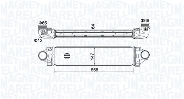 MAGNETI MARELLI Töltőlevegő hűtő MST499_MM