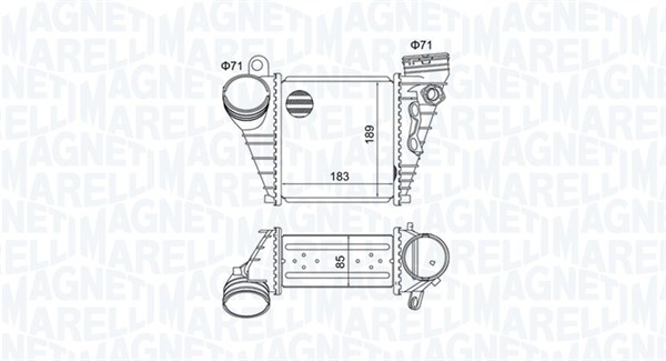 MAGNETI MARELLI Töltőlevegő hűtő MST523_MM