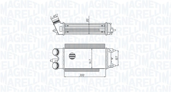 MAGNETI MARELLI Töltőlevegő hűtő MST529_MM