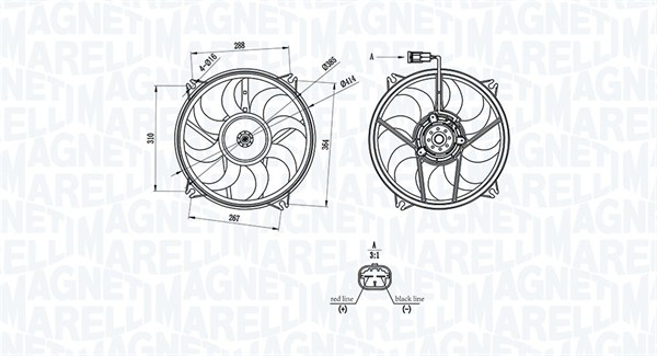 MAGNETI MARELLI Ventilátor, vízhűtő MTC708AX_MM