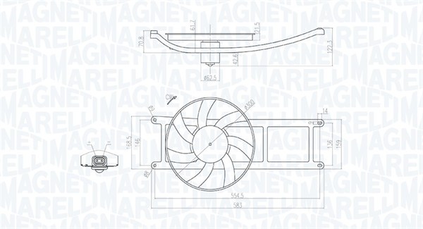 MAGNETI MARELLI Ventilátor, vízhűtő MTC715AX_MM