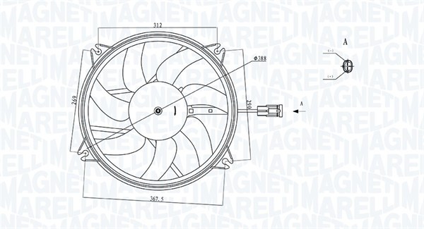 MAGNETI MARELLI Ventilátor, vízhűtő MTC720AX_MM