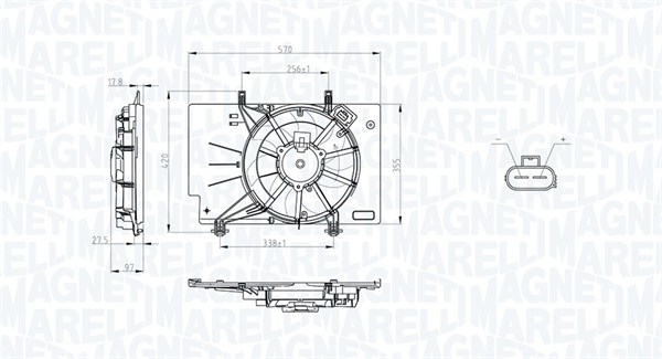 MAGNETI MARELLI Ventilátor, vízhűtő MTC734AX_MM