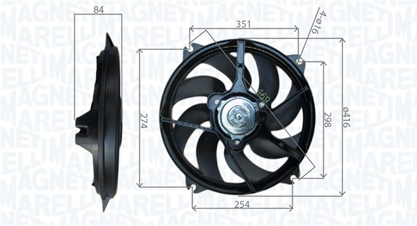 MAGNETI MARELLI Ventilátor, vízhűtő MTC745AX_MM