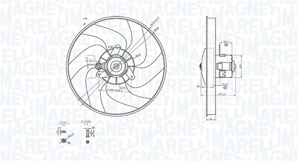 MAGNETI MARELLI Ventilátor, vízhűtő MTC756AX_MM