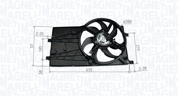 MAGNETI MARELLI Ventilátor, vízhűtő MTC759AX_MM