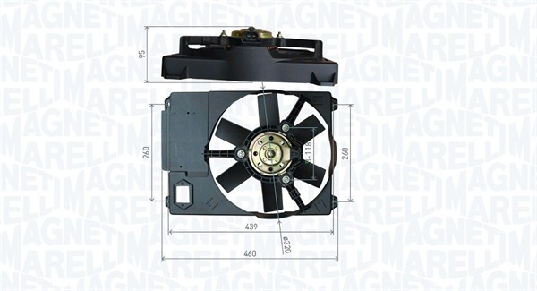 MAGNETI MARELLI Ventilátor, vízhűtő MTC800AX_MM