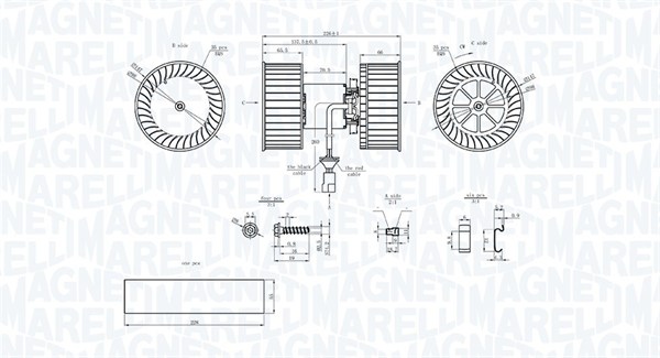 MAGNETI MARELLI Ventilátor, utastér MTE208AX_MM