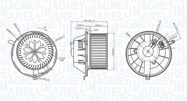 MAGNETI MARELLI Ventilátor, utastér MTE229AX_MM