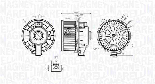 MAGNETI MARELLI Ventilátor, utastér MTE253AX_MM