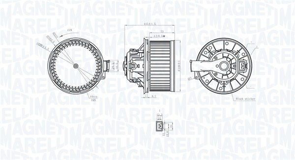 MAGNETI MARELLI Ventilátor, utastér MTE255AX_MM