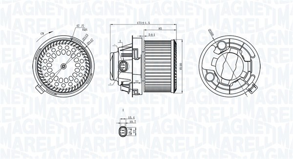 MAGNETI MARELLI Ventilátor, utastér MTE258AX_MM