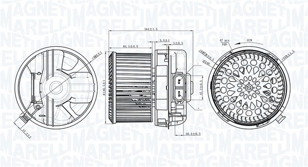 MAGNETI MARELLI Ventilátor, utastér MTE272AX_MM