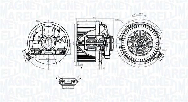 MAGNETI MARELLI Ventilátor, utastér MTE302AX_MM