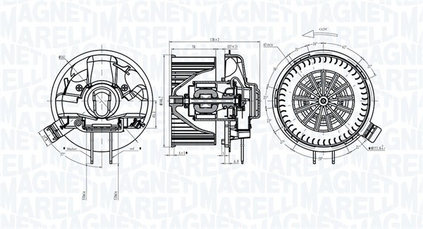 MAGNETI MARELLI Ventilátor, utastér MTE305AX_MM