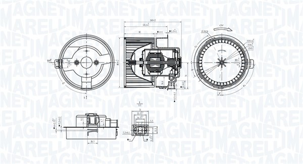 MAGNETI MARELLI Ventilátor, utastér MTE311AX_MM