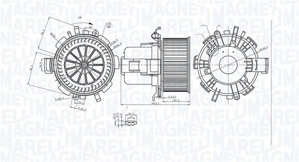 MAGNETI MARELLI Ventilátor, utastér MTE315AX_MM