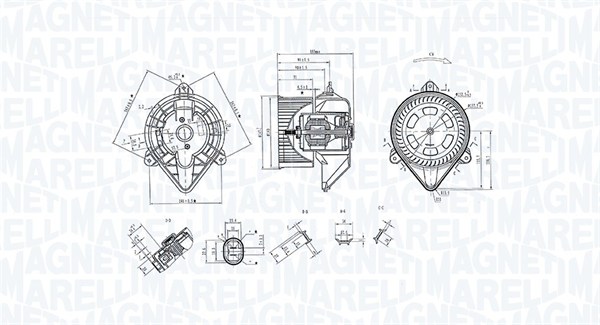 MAGNETI MARELLI Ventilátor, utastér MTE348AX_MM