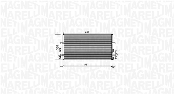 MAGNETI MARELLI Klímahűtő BC740_MM