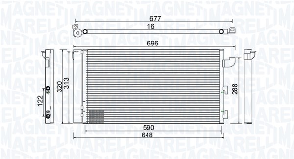 MAGNETI MARELLI Klímahűtő BC857_MM