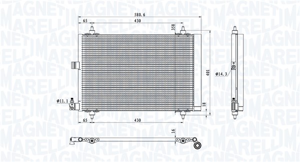 MAGNETI MARELLI Klímahűtő BC908_MM