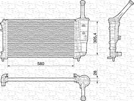 MAGNETI MARELLI Vízhűtő BM011_MM