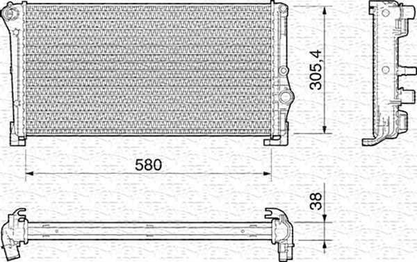 MAGNETI MARELLI Vízhűtő BM012_MM