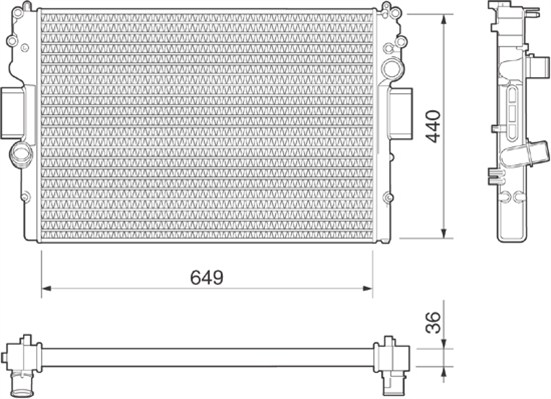 MAGNETI MARELLI Vízhűtő BM015_MM