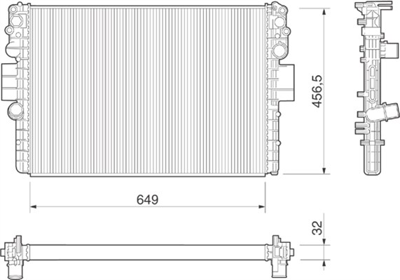 MAGNETI MARELLI Vízhűtő BM016_MM