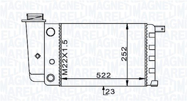 MAGNETI MARELLI Vízhűtő BM101_MM