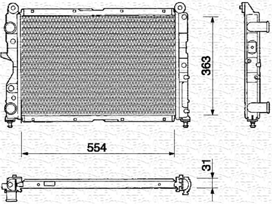 MAGNETI MARELLI Vízhűtő BM107_MM