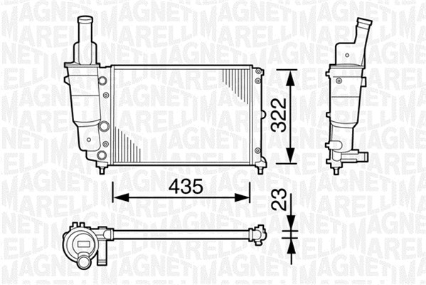 MAGNETI MARELLI Vízhűtő BMQ113_MM