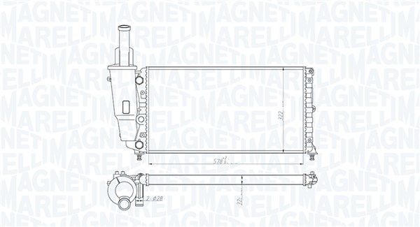 MAGNETI MARELLI Vízhűtő BM114_MM