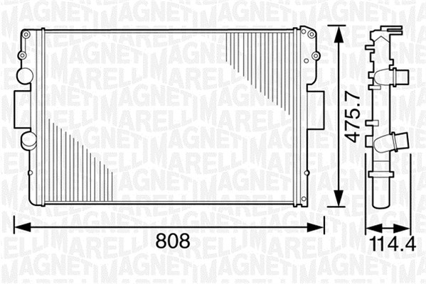 MAGNETI MARELLI Vízhűtő BM1209_MM