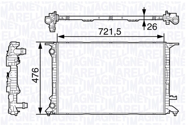 MAGNETI MARELLI Vízhűtő BM1384_MM