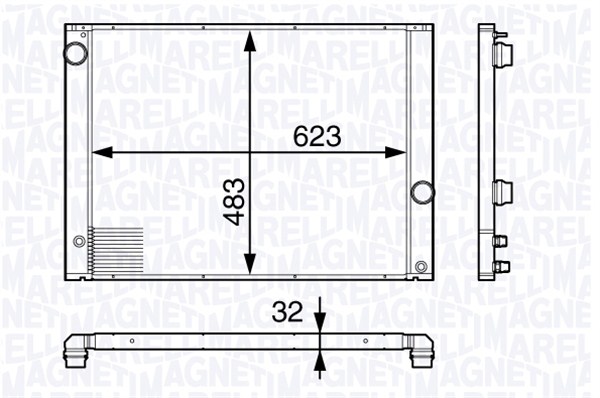 MAGNETI MARELLI Vízhűtő BM1391_MM