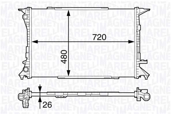 MAGNETI MARELLI Vízhűtő BM1394_MM