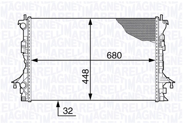 MAGNETI MARELLI Vízhűtő BM1395_MM