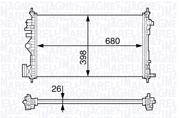 MAGNETI MARELLI Vízhűtő BM1411_MM