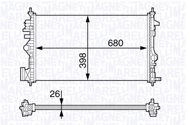 MAGNETI MARELLI Vízhűtő BM1413_MM