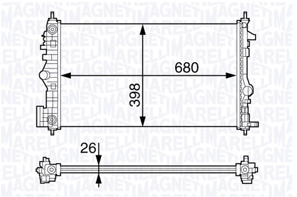 MAGNETI MARELLI Vízhűtő BM1414_MM